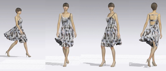 Clo3D rendering of woman in dress